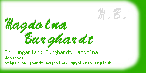 magdolna burghardt business card